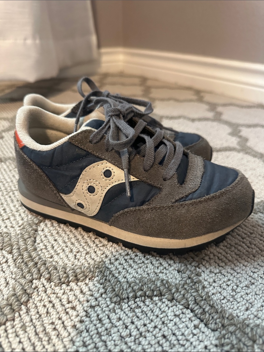 Saucony Kids Navy and Gray Low-Top Sneaker